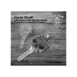 Llave Plana Corta Derecha Skull para Harley Davidson