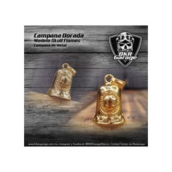 Campana Harley Davidson Modelo Skull Terminado Dorado Accesorio