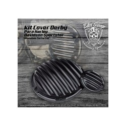 Derby Cover Deep Cut para Sportster Color Negro