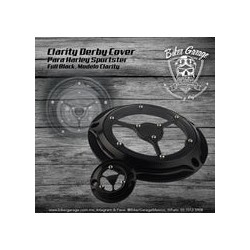 Cover Derby para Sportster Modelo Clarity Color Negro Mate