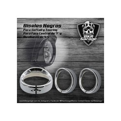 Kit de Covers Biseles para Faros de 7'' Terminado Cromo