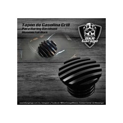 Tapón de Gasolina de Rejilla Aluminio Terminado Negro Mate