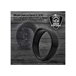 Bisel Cover para Faro 5 3/4'' Color Negro Mate