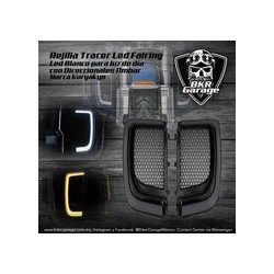 Cover Rejilla Tracer Led Fairing Terminado Negro Humo para Touring