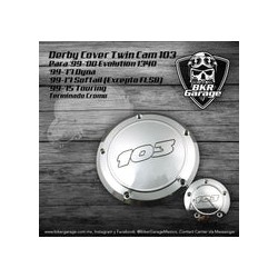 Cover Derby Kit Twin Cam 103 Terminado Cromo para Dyna, Softail y Touring