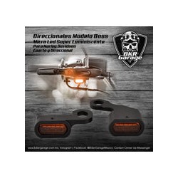 Direccionales Modelo Boss para Harley Davidson Color Negro Mate