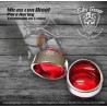 Mica para Direccional Deuce Color Rojo Bisel Cromo (cada una)