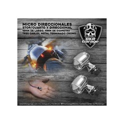 Direccionales Micro Terminado Cromo Dos Funciones