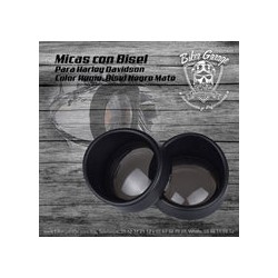 Mica para Direccional Deuce Color Humo Bisel Negro MATE (cada una)
