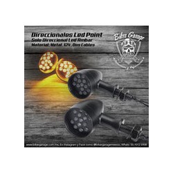Direccionales Led Point Color Negro Mate