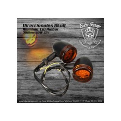 Direccionales Skull Color Negro Direccional Ambar