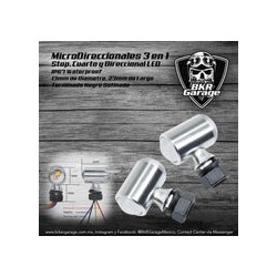 Direccionales Micro Led 3 a 1 Terminado Cromo