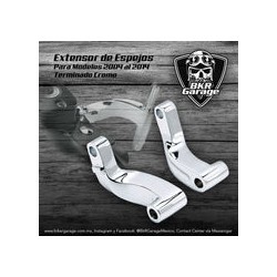 Extensores de Espejos color Cromo