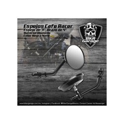 Espejos Cafe Racer Color Negro
