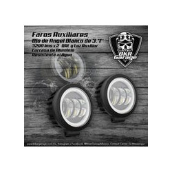 Faros Auxiliares de 3.5'' Ojo de Angel Led Blanco