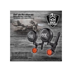 Kit de Faros Auxiliares para Touring Color Negro Brillante