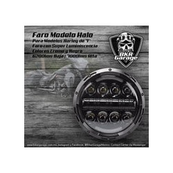 Faro Central Modelo Halo de 7'' Color Negro