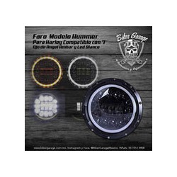 Faro Modelo Hummer para Harley Compatible con Modelos 7''