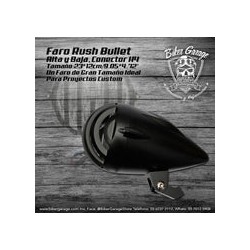 Faro Rush Bullet Color Negro para Personalizaciones