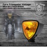 Faro Vintage Triangular Color Negro Mica Ámbar de Bulbo